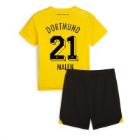 Dres Borussia Dortmund Donyell Malen #21 Domáci pre deti 2023-24 Krátky Rukáv (+ trenírky)